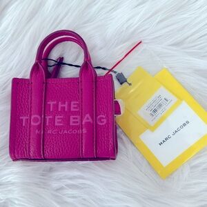 The Nano Tote Bag Charm- Lipstick Pink